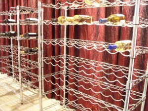 Empty wine racks