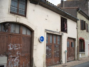 Abandoned house with castle view