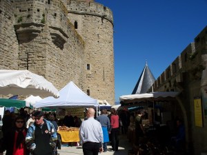 Market inside the castle walls
