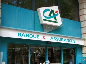 French bank and insurance office