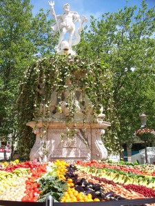 Fountain of fruits and vegetables