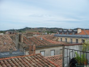 Rooftops of Carcassonne looking towards the castle