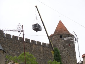 A crane at the castle