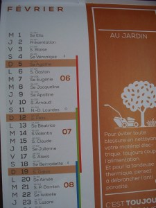 Vertical calendar