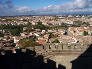 Carcassonne viewed from the top of the castle