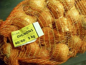 Onions by the 5 kilogram sack