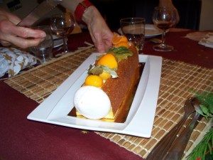 A Bûche de Noël yule log cake