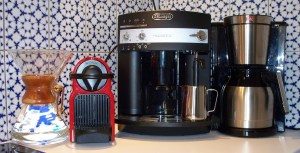 All kinds of coffee makers
