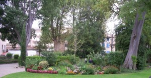 Beautiful gardens behind the Préfecture, a former Episcopal palace from 1760 