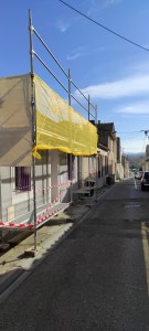 Scaffolding installed