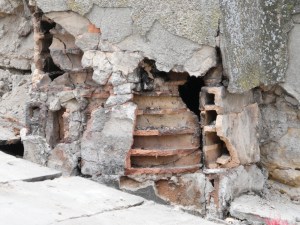 Chimney tiles broken